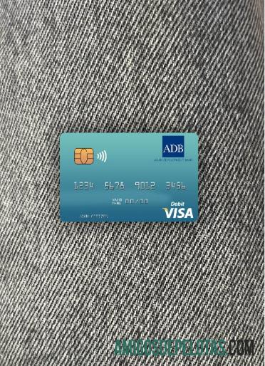 Cartão de débito Visa do Banco ADB das Ilhas Marshall Photolook Front exemplo